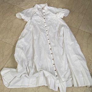 Free People white button down dress. Size S/P